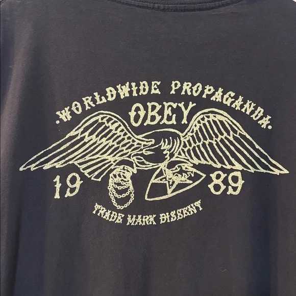 Obey Black Short Sleeve Tee with Graphic - Picture 5 of 6